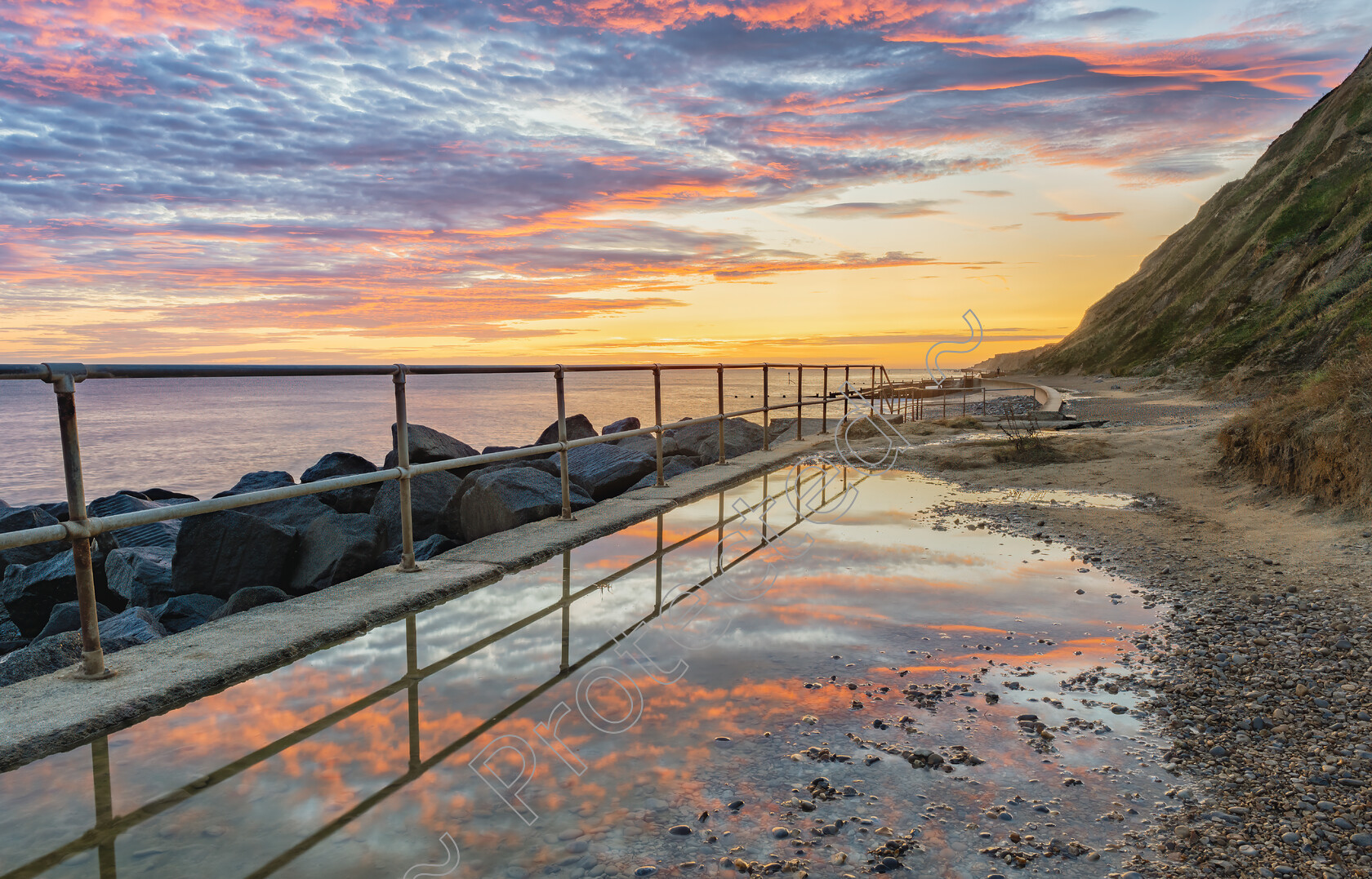 Sunrise-Reflections-at-Sheringham