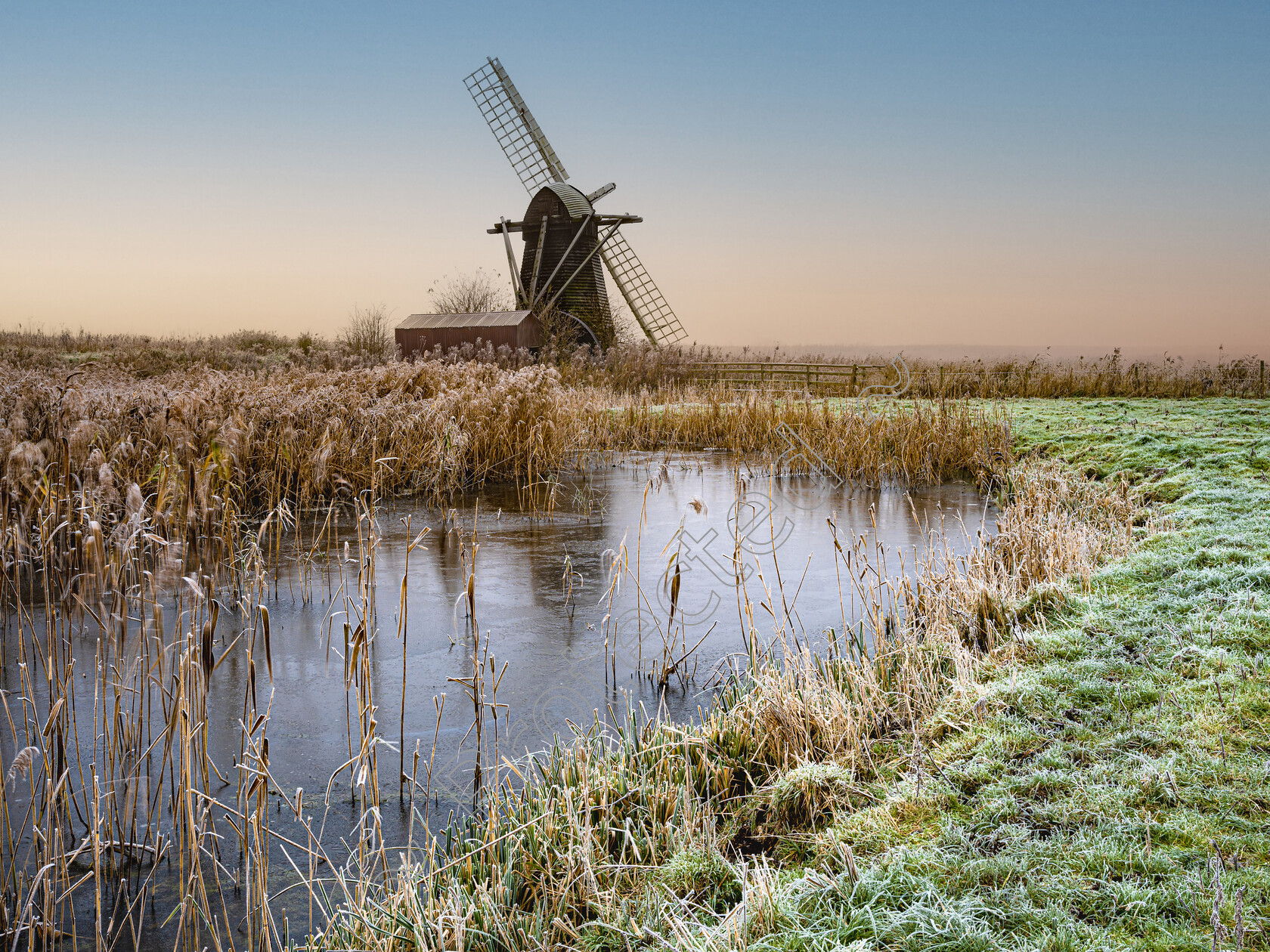 Herringfleet-Mill-Winter-Sunrise