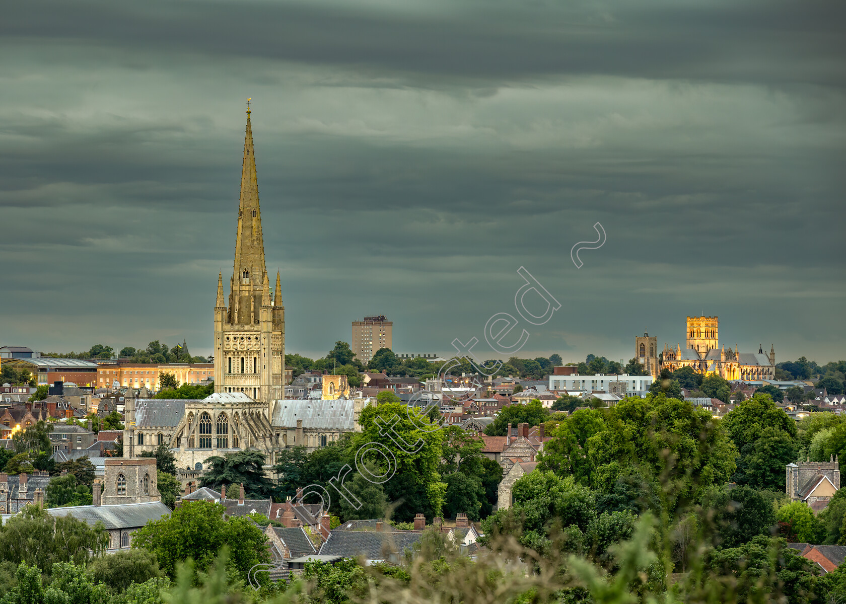 Norwich-Skyline-Dusk